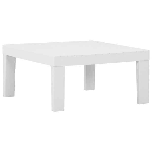 vidaXL Salon de jardin 6 pcs avec coussins Plastique Blanc