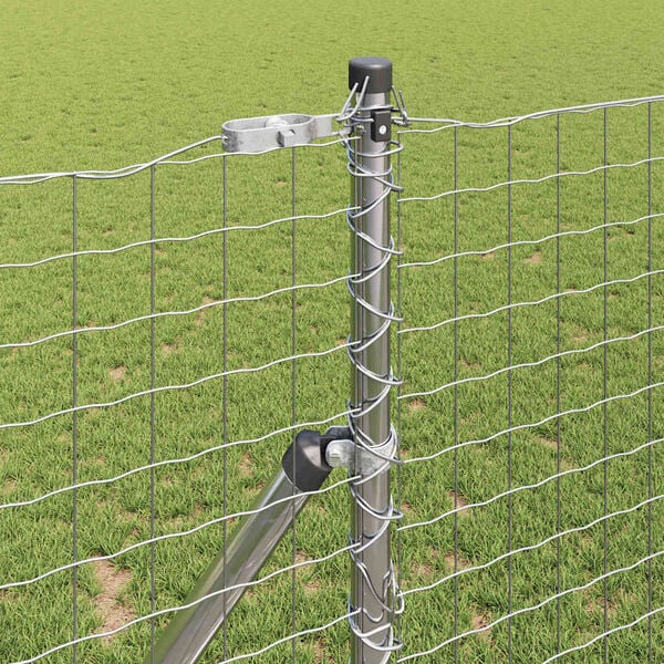 vidaXL Poteau de cl&ocirc;ture. 26 pcs Gris 3,2 x 3,2 x 170 cm
