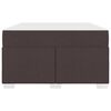 vidaXL Cadre de lit avec matelas Marron fonc&eacute; 120 x 200 cm tissu