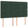 vidaXL Sommier &agrave; lattes de lit et matelas Vert fonc&eacute; 140x190cm Velours