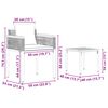 vidaXL Ensemble de meubles d'ext&eacute;rieur 3 pcs Gris et bleu marine