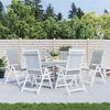 vidaXL Coussins de chaise &agrave; dossier haut lot de 6 gris clair m&eacute;lang&eacute;
