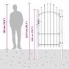 vidaXL Porte de Jardin avec verrouillage Gris 175 x 100 cm Acier