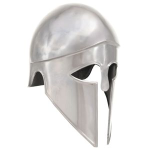 vidaXL Casque de guerrier grec antique pour GN Argent&eacute; Acier