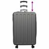 vidaXL Valise avec verrouillage Gris fonc&eacute; 50 x 30 x 76 cm Plastic ABS