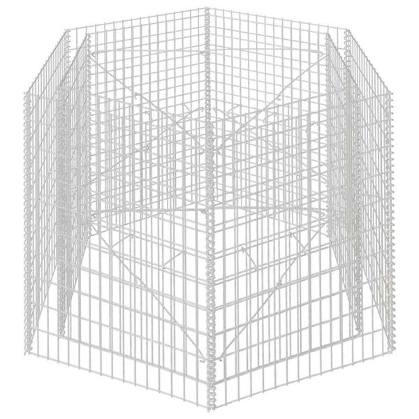 vidaXL Lit sur&eacute;lev&eacute; &agrave; gabion hexagonale 160x140x100 cm