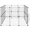 vidaXL Cage animaux de compagnie &agrave; 28 panneaux et porte Noir 35x35 cm