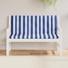 vidaXL Coussins de banc de jardin lot de 2 rayures bleues et blanches