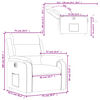 vidaXL Fauteuil inclinable &eacute;lectrique Taupe Tissu