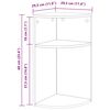 vidaXL Table d'appoint Blanc 29,6 x 29,6 x 60 cm Bois d'ing&eacute;nierie