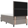 vidaXL Lit &agrave; ressorts avec matelas Taupe 100 x 200 cm tissu