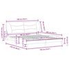 vidaXL Cadre de lit sans matelas Hvar bleu 180x200 cm tissu