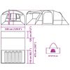 vidaXL Tente de camping tunnel 5 personnes gris et orange imperm&eacute;able