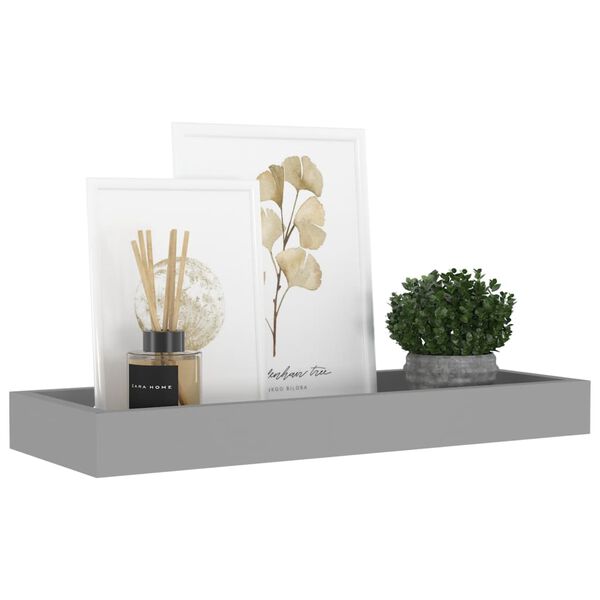 vidaXL &Eacute;tag&egrave;res murales Loggia 4 pcs Gris 40x15x4 cm MDF