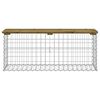 vidaXL Banc de jardin design gabion 103x31,5x42cm bois de pin impr&eacute;gn&eacute;