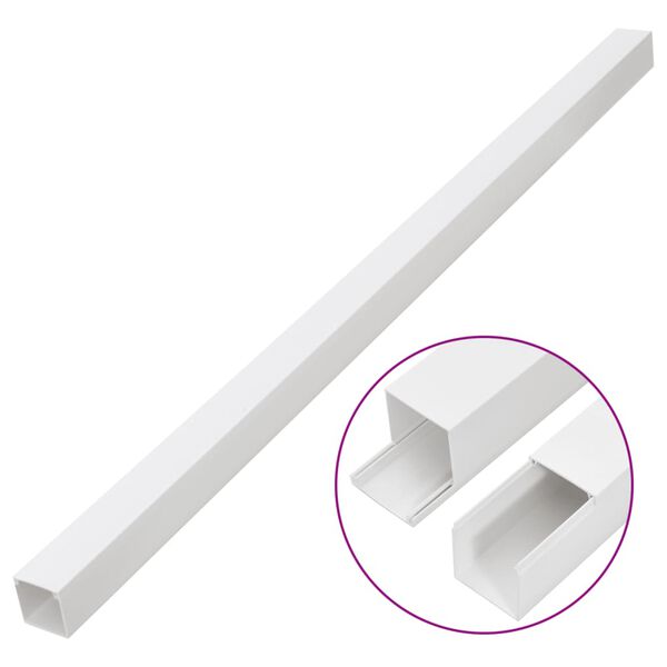 vidaXL Goulotte de c&acirc;ble 40x40 mm 30 m PVC