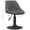 vidaXL Chaise de salle &agrave; manger Gris fonc&eacute; Velours