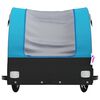 vidaXL Remorque de v&eacute;lo noir et bleu 30 kg fer