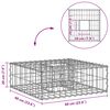 vidaXL Lit sur&eacute;lev&eacute; gabion Argent&eacute; 60 x 60 x 20 cm Acier galvanis&eacute;