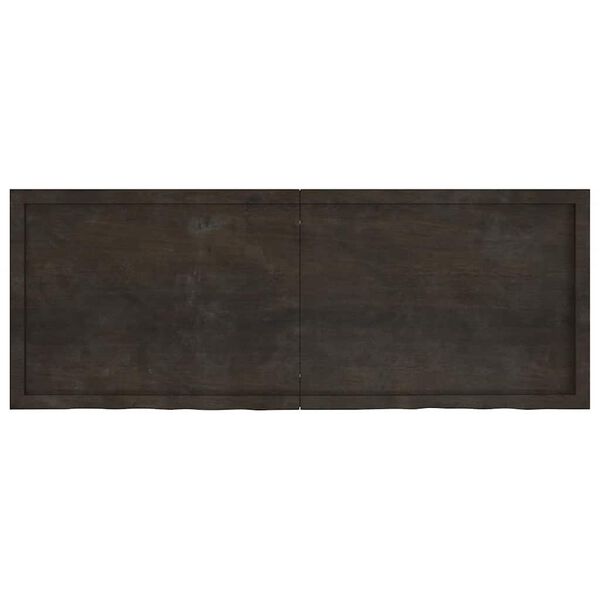 vidaXL &Eacute;tag&egrave;re murale marron fonc&eacute; bois ch&ecirc;ne massif trait&eacute;