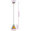 vidaXL Lampe suspendue industrielle 25 W Multicolore Ronde 17 cm E27