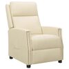 vidaXL Fauteuil inclinable Cr&egrave;me Similicuir