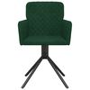 vidaXL Chaises pivotantes &agrave; manger lot de 2 Vert fonc&eacute; Velours