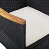 vidaXL Ensemble &agrave; manger de jardin 5 pcs Noir