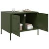 vidaXL Table basse vert olive 68x50x50,5 cm acier