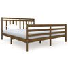 vidaXL Cadre de lit Marron miel 180x200 cm Super King Bois massif