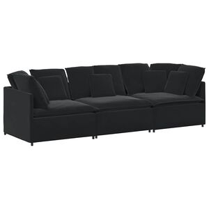 vidaXL Canap&eacute; modulable avec coussins velours vert fonc&eacute;