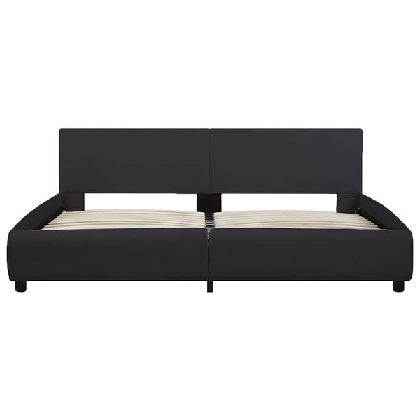 vidaXL Cadre de lit avec LED sans matelas noir 160x200 cm