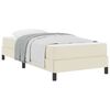 vidaXL Cadre de lit avec matelas Cr&egrave;me 80 x 200 cm tissu