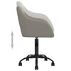vidaXL Chaise pivotante &agrave; manger Gris clair Velours