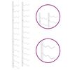 vidaXL Casier &agrave; vin mural pour 24 bouteilles 2 pcs Blanc Fer