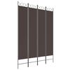 vidaXL Cloison de s&eacute;paration 4 panneaux Marron 160x220 cm Tissu
