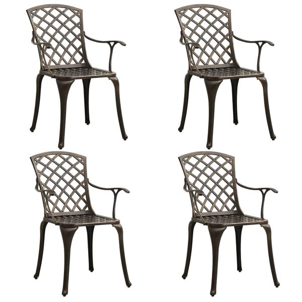 vidaXL Ensemble de bistro 5 pcs Aluminium coul&eacute; Bronze
