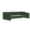 vidaXL Lit avec matelas et &eacute;clairage USB Vert fonc&eacute; Tissu 90x200 cm