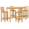 vidaXL Ensemble de bar ext&eacute;rieur 5 pc 4 place Naturel
