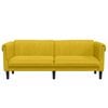 vidaXL Canap&eacute; &agrave; 3 places jaune velours