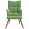 vidaXL Chaise de relaxation avec repose-pied Vert clair Velours