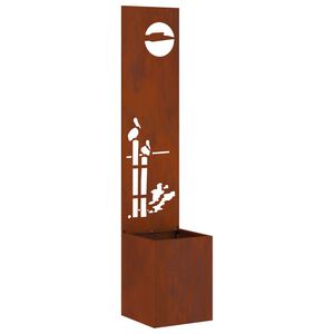 vidaXL &Eacute;cran de confidentialit&eacute; de jardin Fretwork Rouill&eacute; 32 x 140 cm