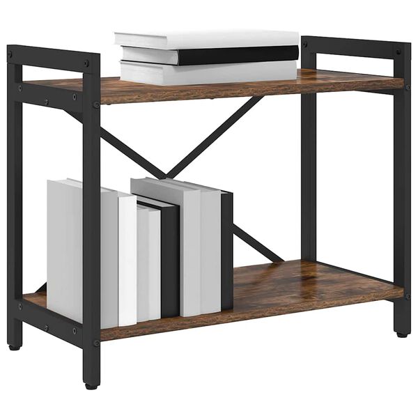 vidaXL &Eacute;tag&egrave;re Ch&ecirc;ne fum&eacute; 60 x 30 x 50 cm Bois d'ing&eacute;nierie