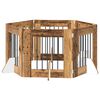 vidaXL Portillon pour chien avec supports 6 pcs Bois ancien 60 x 60 cm