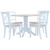 vidaXL Ensemble de salle &agrave; manger 5 pcs Bois d'h&eacute;v&eacute;a Blanc et marron