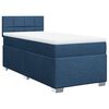 vidaXL Sommier &agrave; lattes de lit avec matelas Bleu 90x200 cm Tissu