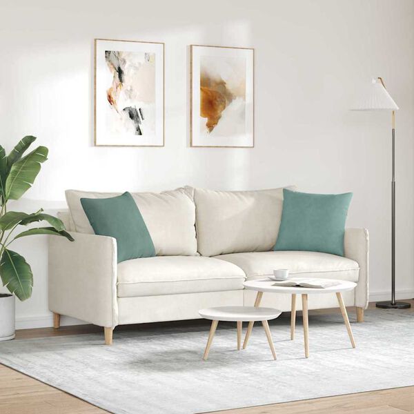 vidaXL Coussins de canap&eacute; 2 pcs Vert Mer 45 x 45 cm
