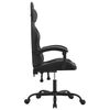 vidaXL Chaise de jeu pivotante Noir et gris Similicuir