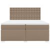 vidaXL Sommier &agrave; lattes de lit avec matelas Cappuccino 200x200 cm