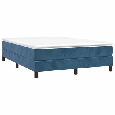 vidaXL Cadre de lit Bleu foncé 140x190 cm Velours